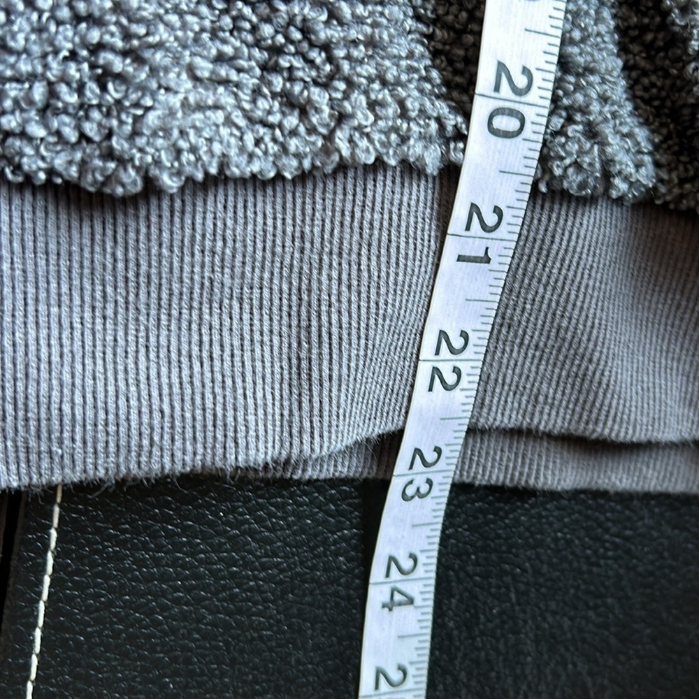 Anthropologie Current Air Sherpa Hoodie Gray Faux Shearling Sweater Size S - Picture 13 of 13